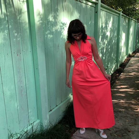 💃🏼 Vintage Neon Pink Disco Dress💃🏼 - Picture 6 of 8